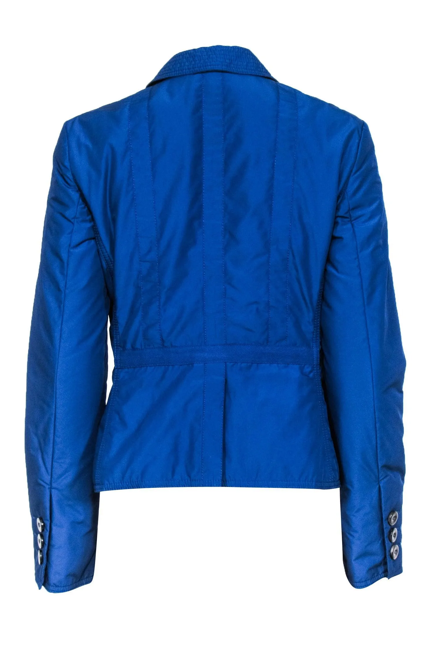 Armani Collezioni - Blue Light Puffer Button Front Blazer Sz 8