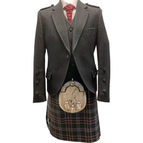 Black Herringbone Crail Kilt Outfit for Hire