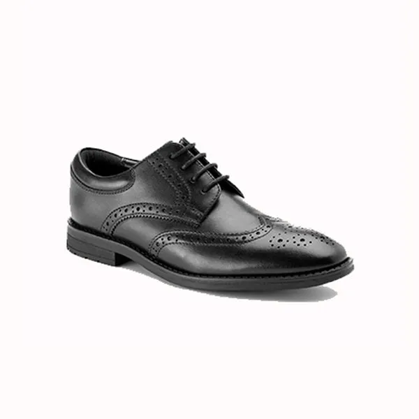 Black School Leather Brogues (Older Boys)