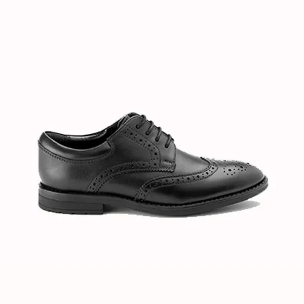 Black School Leather Brogues (Older Boys)