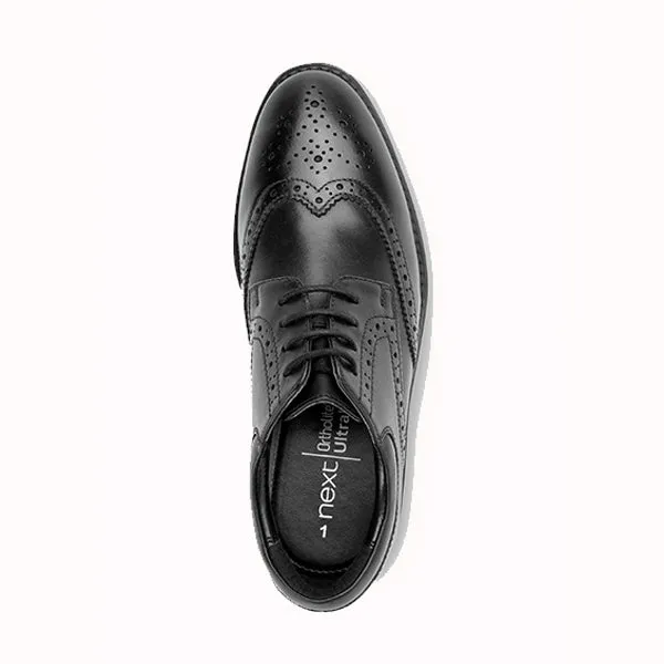 Black School Leather Brogues (Older Boys)