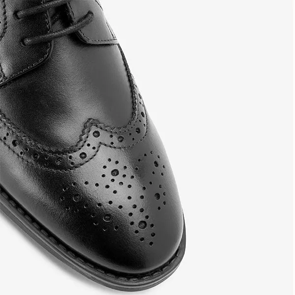 Black School Leather Brogues (Older Boys)