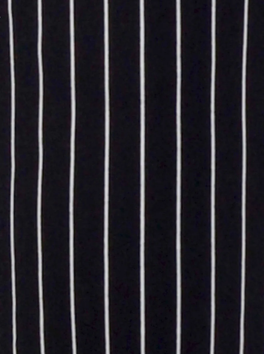 Black Striped Slim Fit Club Wear Trouser | JB Studio