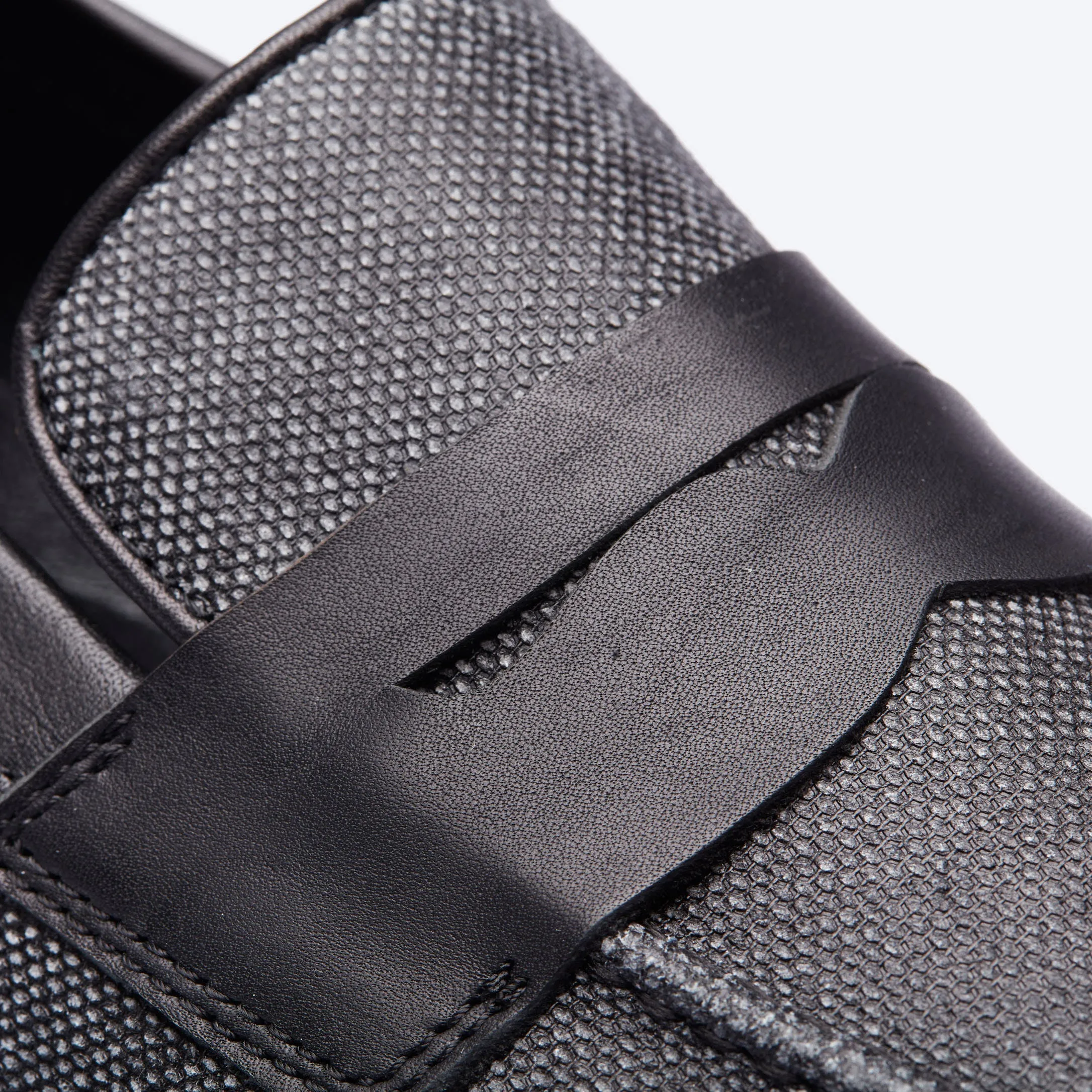 Black Twill Loafer Shoes