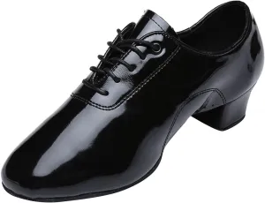 Boy's Ballroom Dance Shoes Black Patent Leather Sole Tango Salsa Latin Shoe Oxfords Jazz Teaching Uniform Shoes