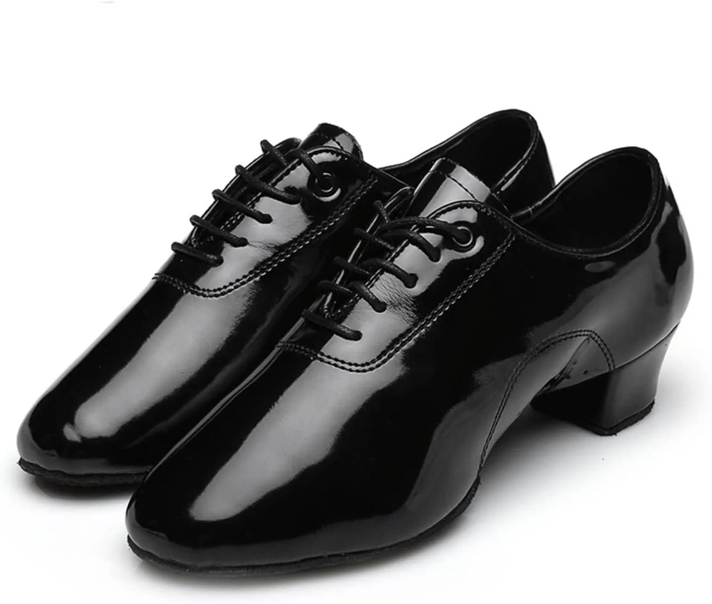 Boy's Ballroom Dance Shoes Black Patent Leather Sole Tango Salsa Latin Shoe Oxfords Jazz Teaching Uniform Shoes