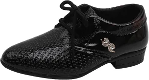 Boys Dress Shoes Kids Toddler Rhinestone British Style Oxfords Formal Shoes Casual Wedding Dance Party Dressy Shoes