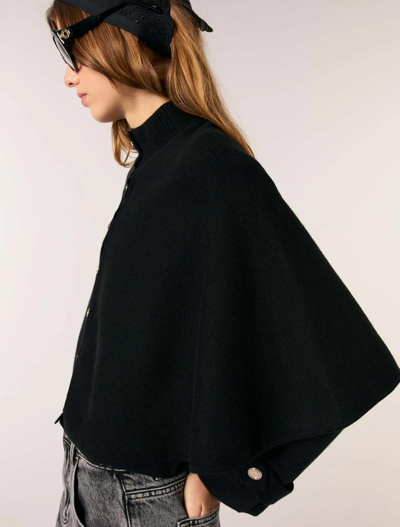 Cape-effect cardigan