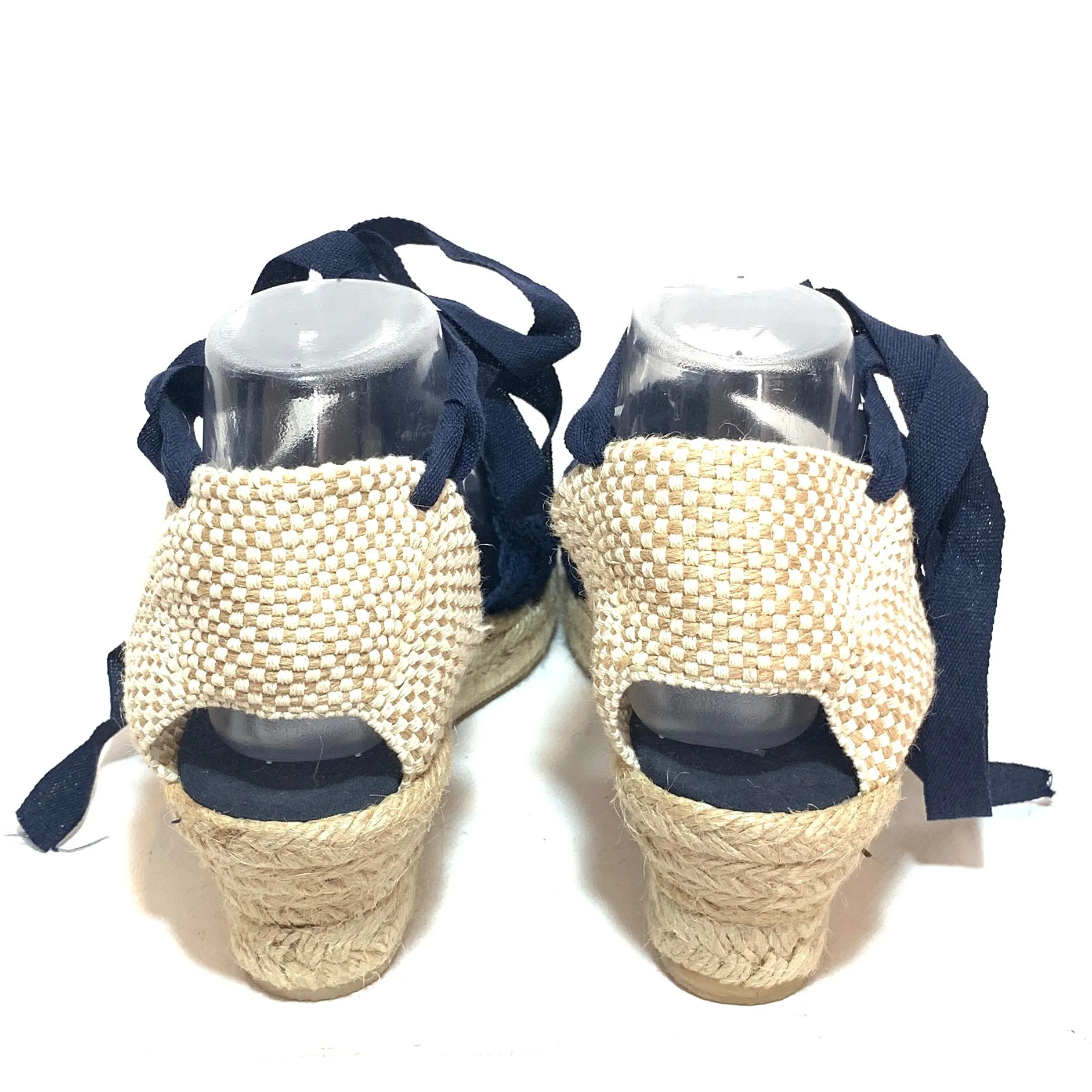 Casa Hernanz Navy Lace & Jute Espadrilles | Brand New |