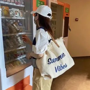 Casual Canvas Large Tote Bag  Stylish and Durable Everyday Accessory