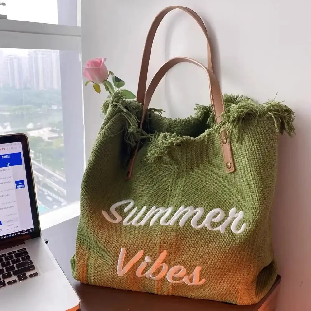 Casual Canvas Large Tote Bag  Stylish and Durable Everyday Accessory