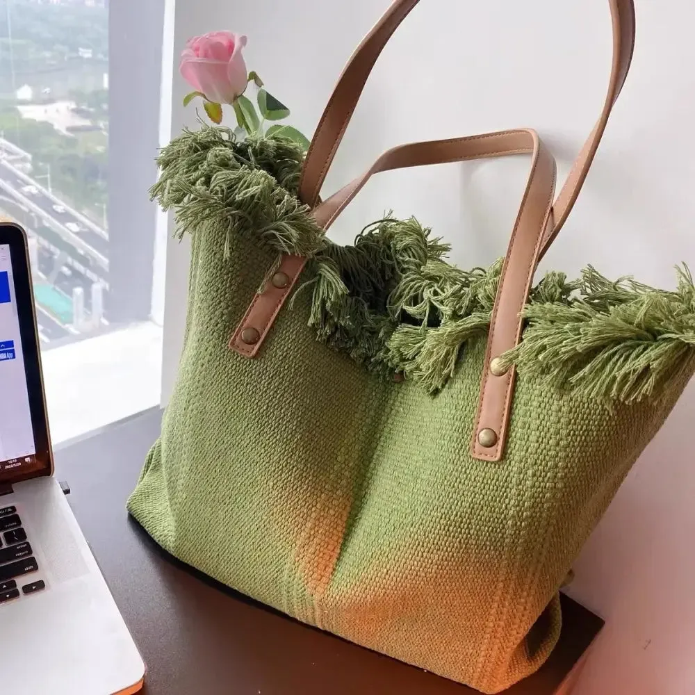Casual Canvas Large Tote Bag  Stylish and Durable Everyday Accessory