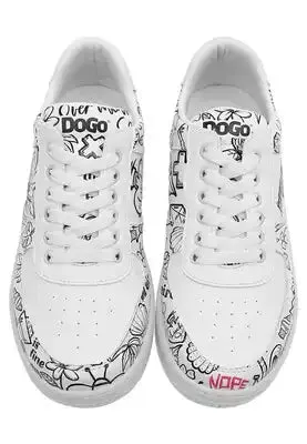 DOGO "Dice" Never Say Never White sneaker