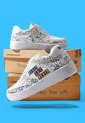 DOGO "Dice" Never Say Never White sneaker