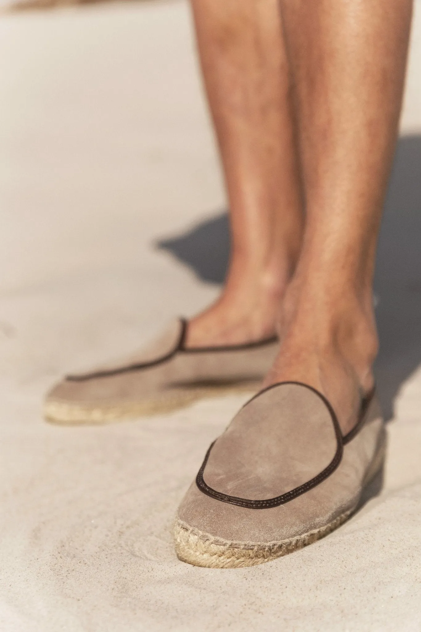 Espadrilles Belgian Loafer Style Sand Suede
