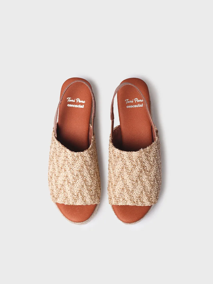 Espadrilles in raffia with wide heel - ANKARA