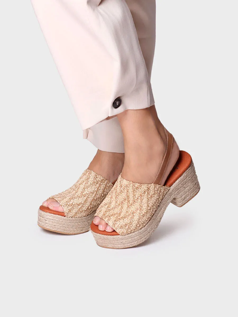 Espadrilles in raffia with wide heel - ANKARA