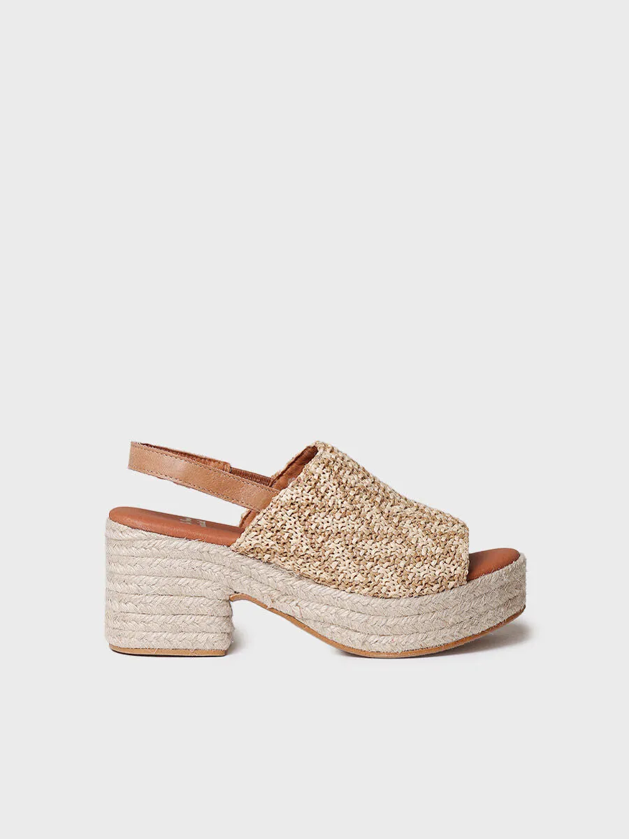Espadrilles in raffia with wide heel - ANKARA