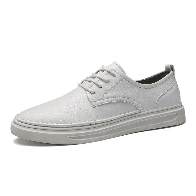 Fashion Outdoor comfortable lace -up Leather Men loafers Shoes High Quality Men Casual Shoes men light flats shoes men w5