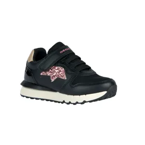Geox Girls Trainer J Fastics G. C J35GZ Black/Dark Pink