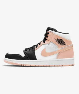 Jordan 1 Mid Arctic Orange Black Toe 'Crimson Tint'