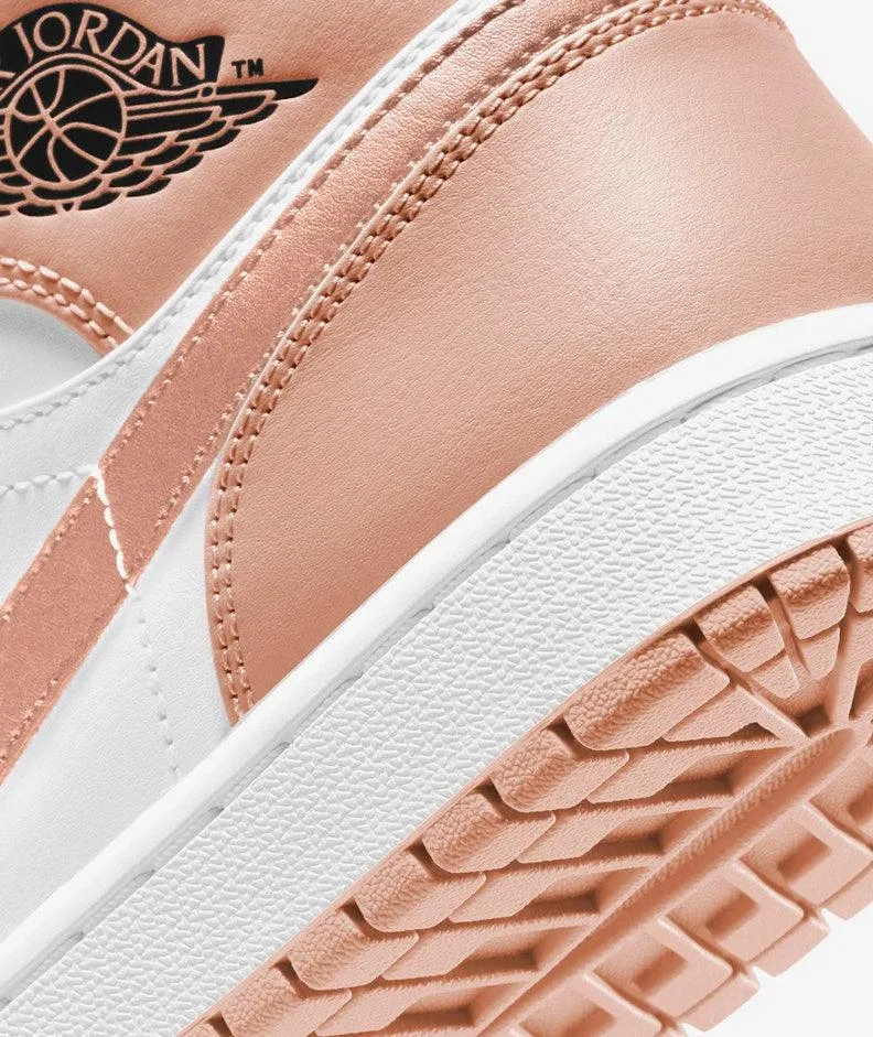 Jordan 1 Mid Arctic Orange Black Toe 'Crimson Tint'