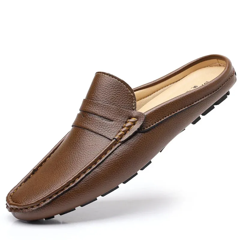 Leather Comfortable Designer Slip-On Solid Color Loafers