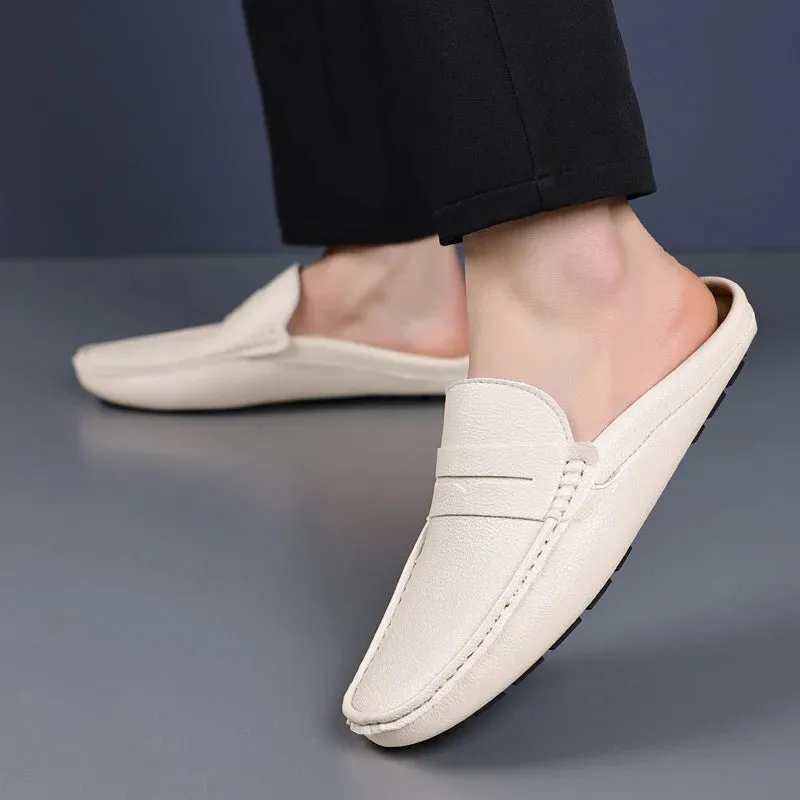 Leather Comfortable Designer Slip-On Solid Color Loafers