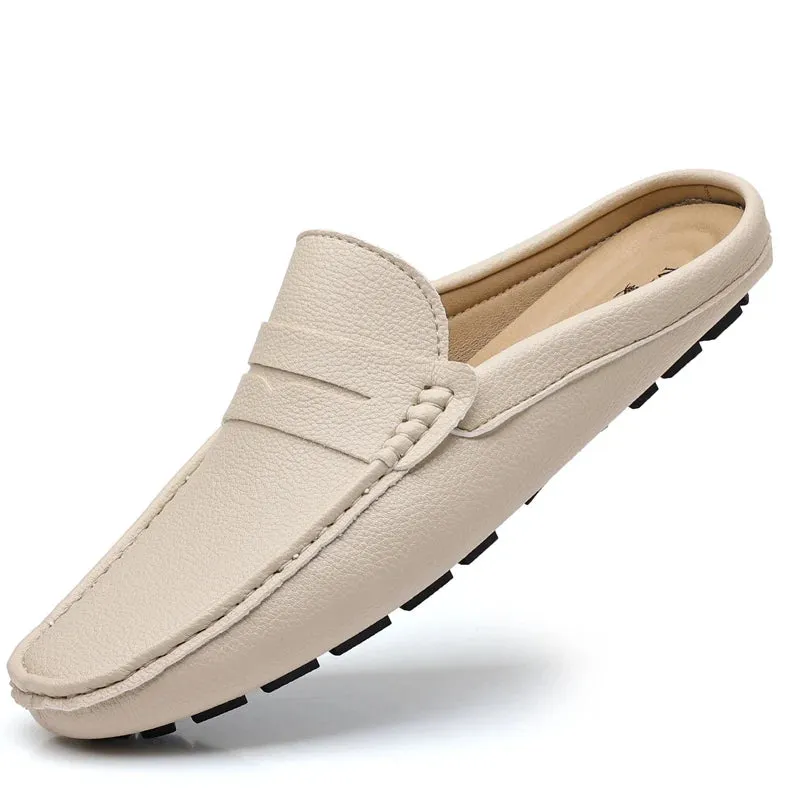 Leather Comfortable Designer Slip-On Solid Color Loafers
