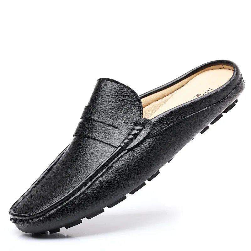 Leather Comfortable Designer Slip-On Solid Color Loafers