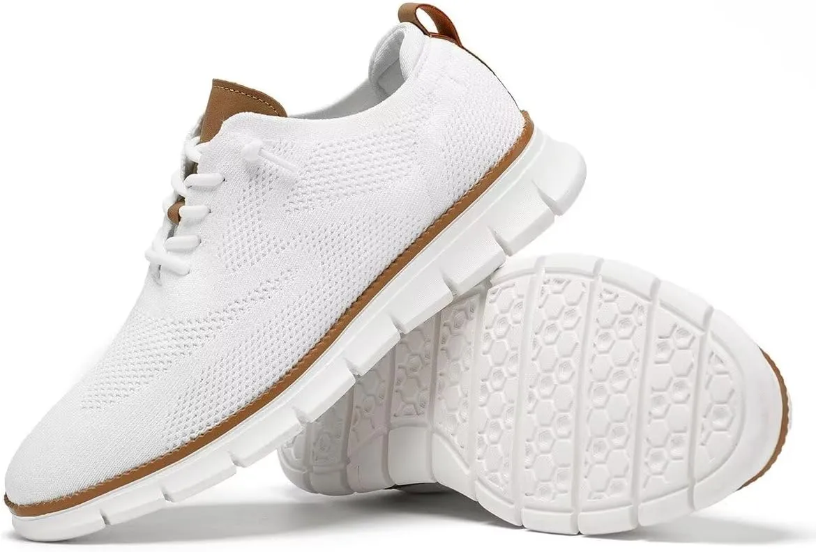 Men's Casual Dress Shoes Fashion Walking Sneakers Mesh Business Oxfords Work Lightweight Soft Sole