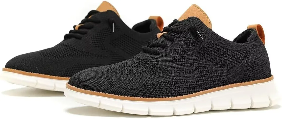 Men's Casual Dress Shoes Fashion Walking Sneakers Mesh Business Oxfords Work Lightweight Soft Sole