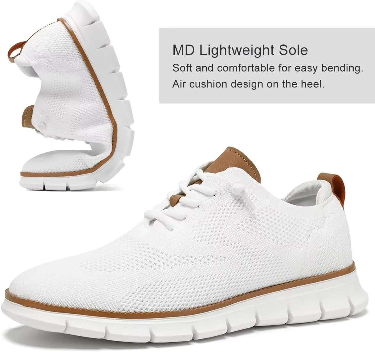 Men's Casual Dress Shoes Fashion Walking Sneakers Mesh Business Oxfords Work Lightweight Soft Sole