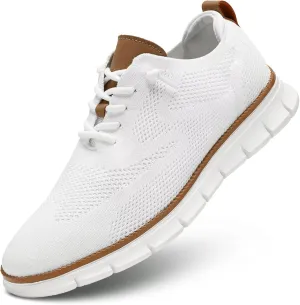 Men's Casual Dress Shoes Fashion Walking Sneakers Mesh Business Oxfords Work Lightweight Soft Sole