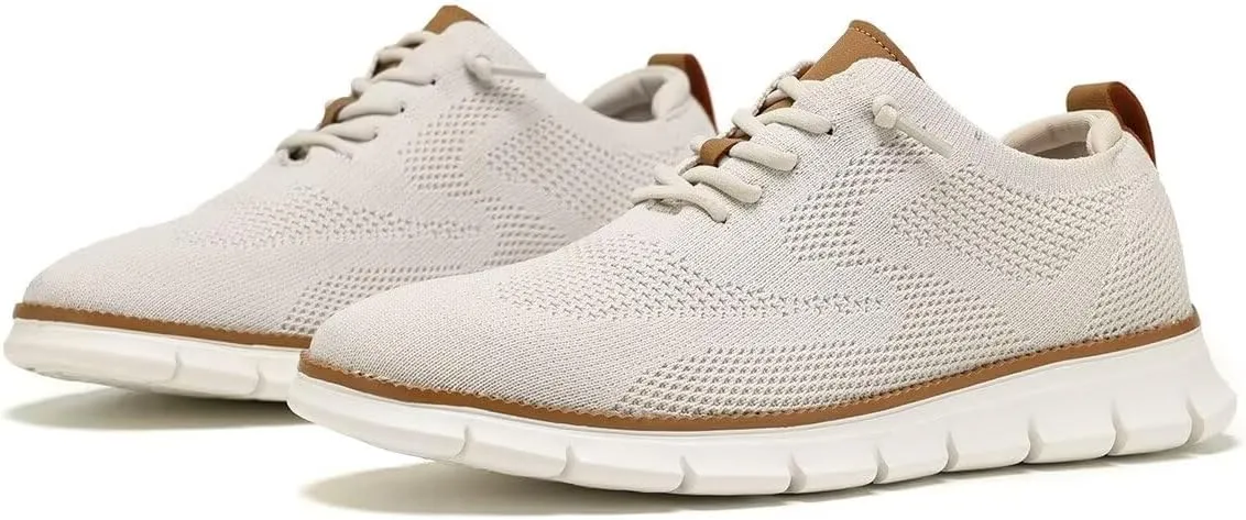 Men's Casual Dress Shoes Fashion Walking Sneakers Mesh Business Oxfords Work Lightweight Soft Sole