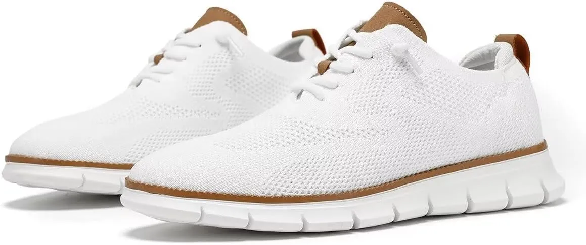 Men's Casual Dress Shoes Fashion Walking Sneakers Mesh Business Oxfords Work Lightweight Soft Sole