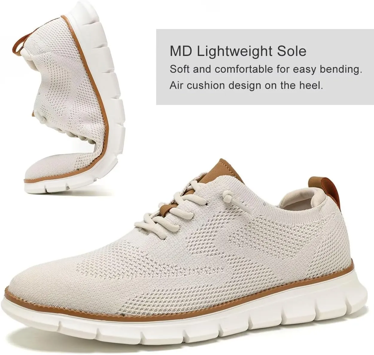 Men's Casual Dress Shoes Fashion Walking Sneakers Mesh Business Oxfords Work Lightweight Soft Sole