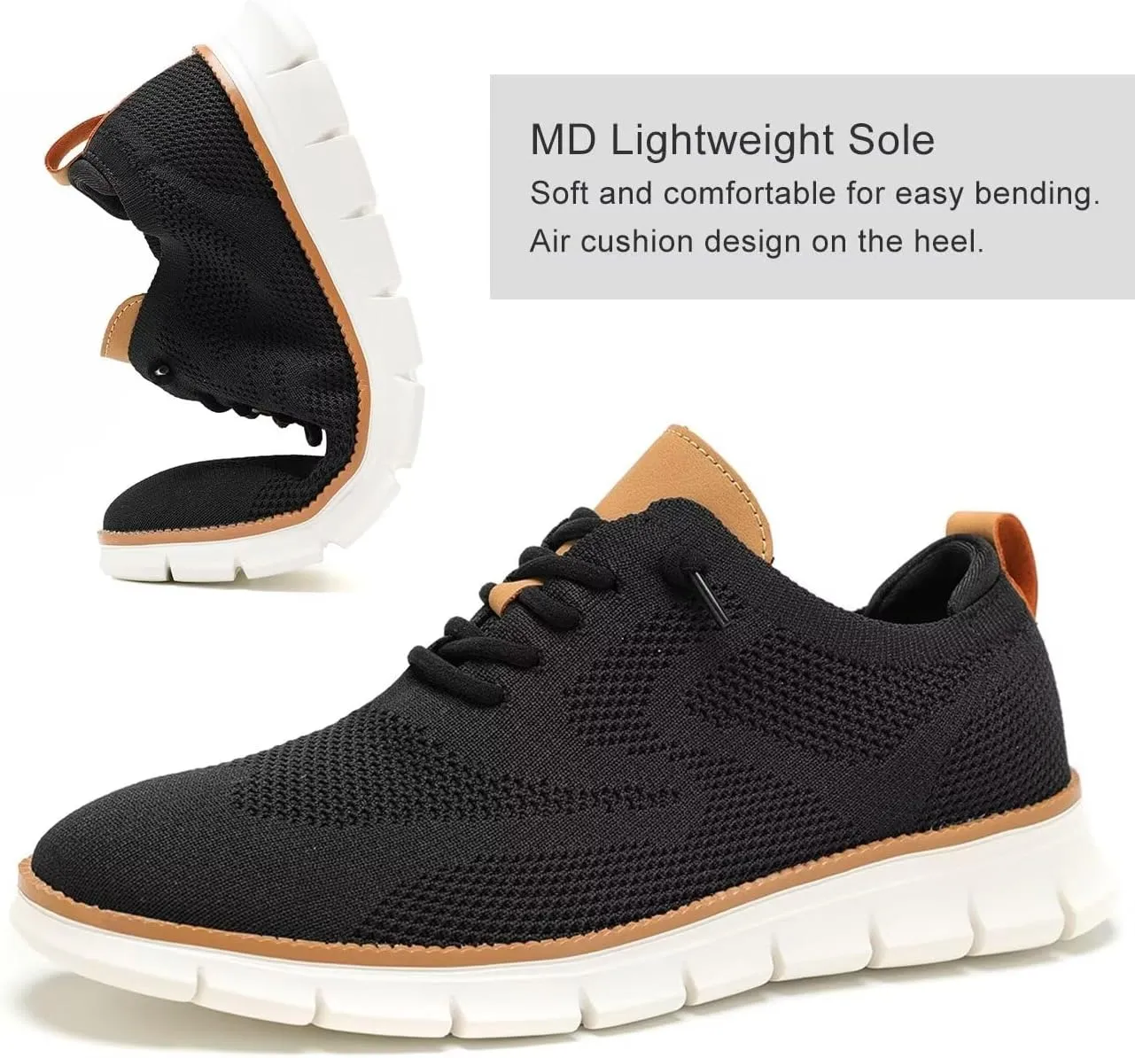 Men's Casual Dress Shoes Fashion Walking Sneakers Mesh Business Oxfords Work Lightweight Soft Sole
