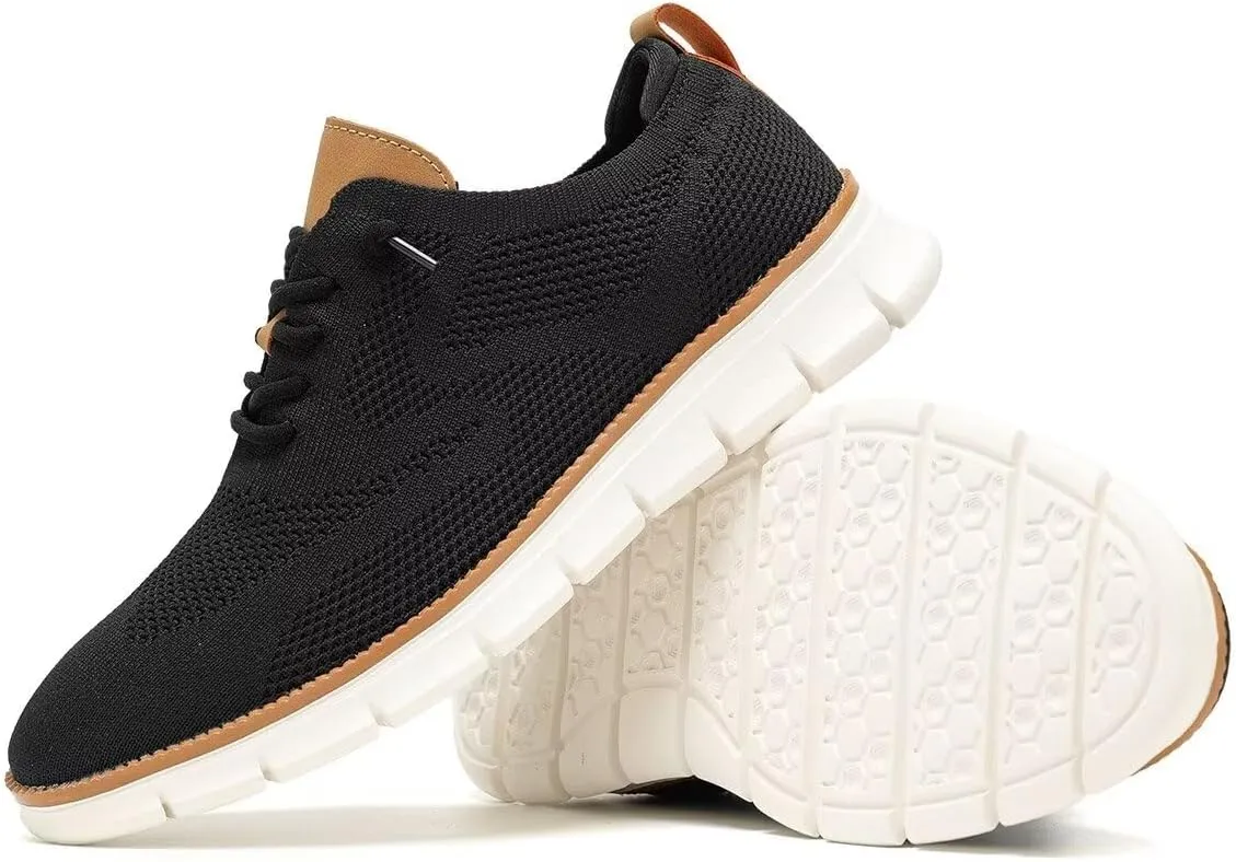 Men's Casual Dress Shoes Fashion Walking Sneakers Mesh Business Oxfords Work Lightweight Soft Sole
