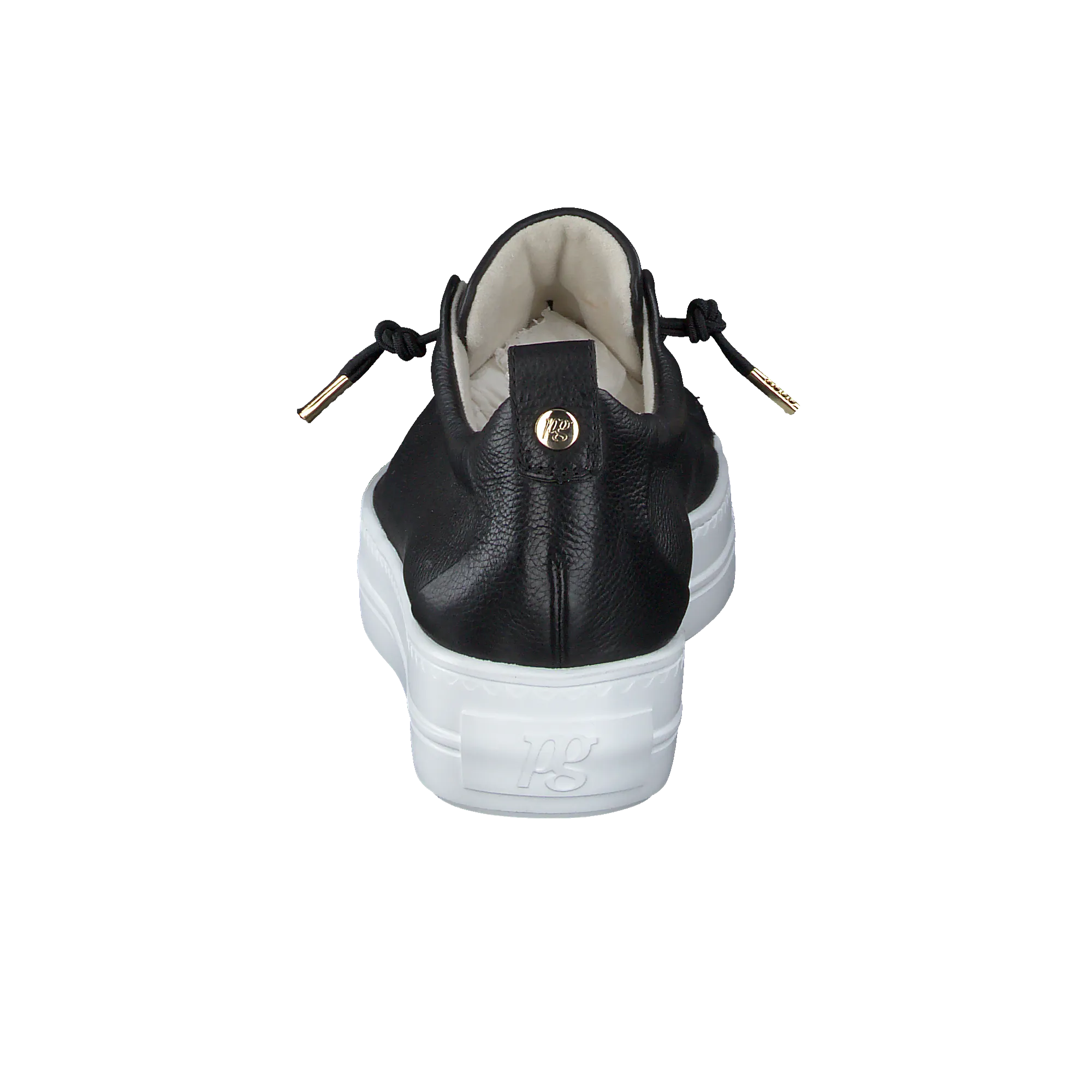 PAUL GREEN 5017  Black leather chunky sole  trainer