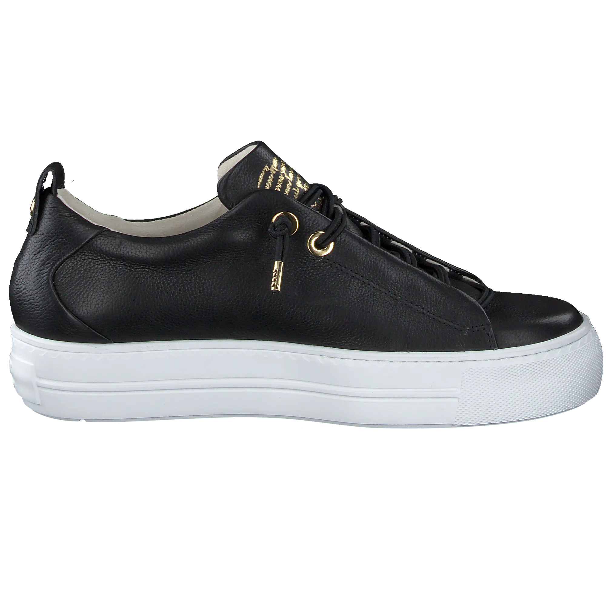 PAUL GREEN 5017  Black leather chunky sole  trainer