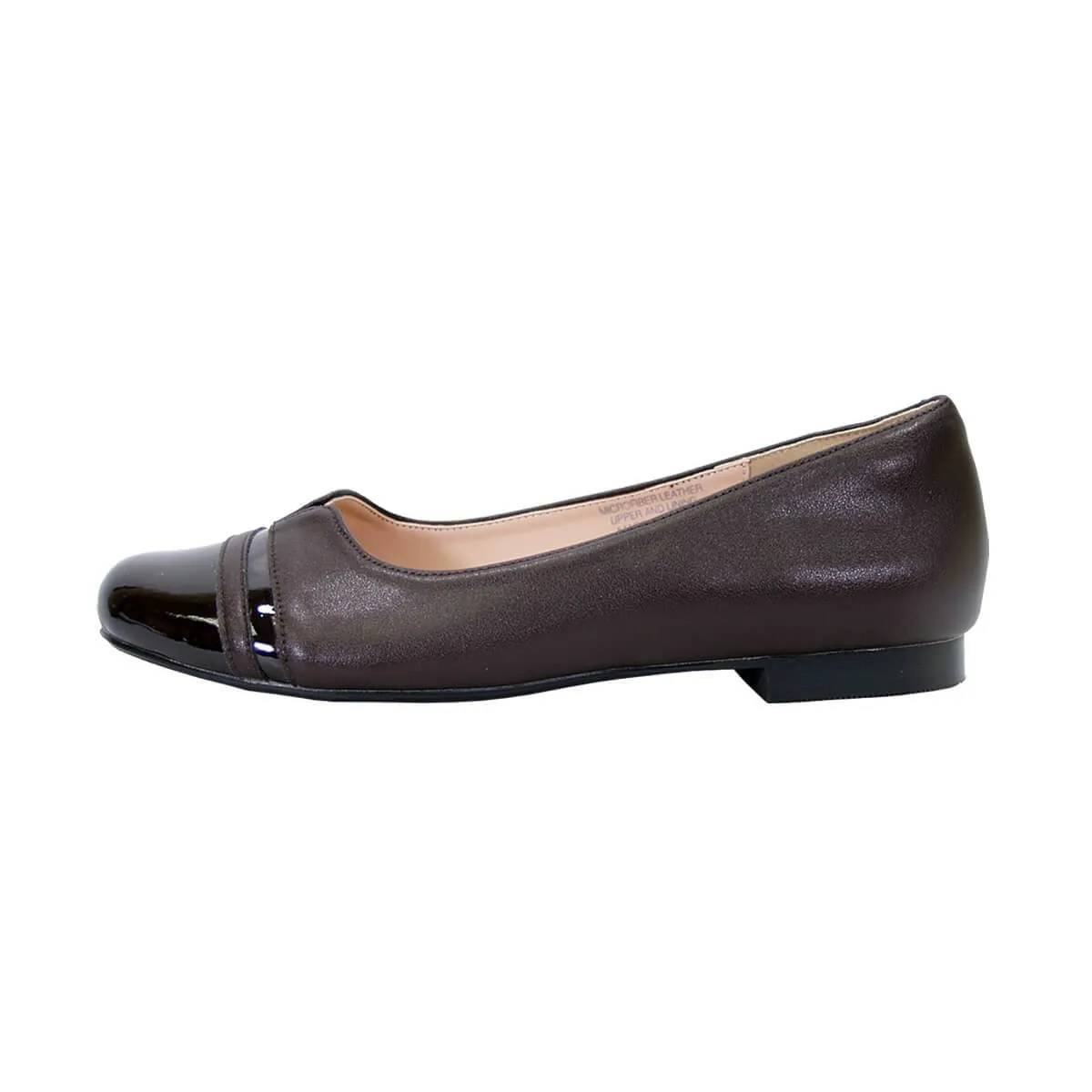 PEERAGE Marina Women's Wide Width Leather Flats