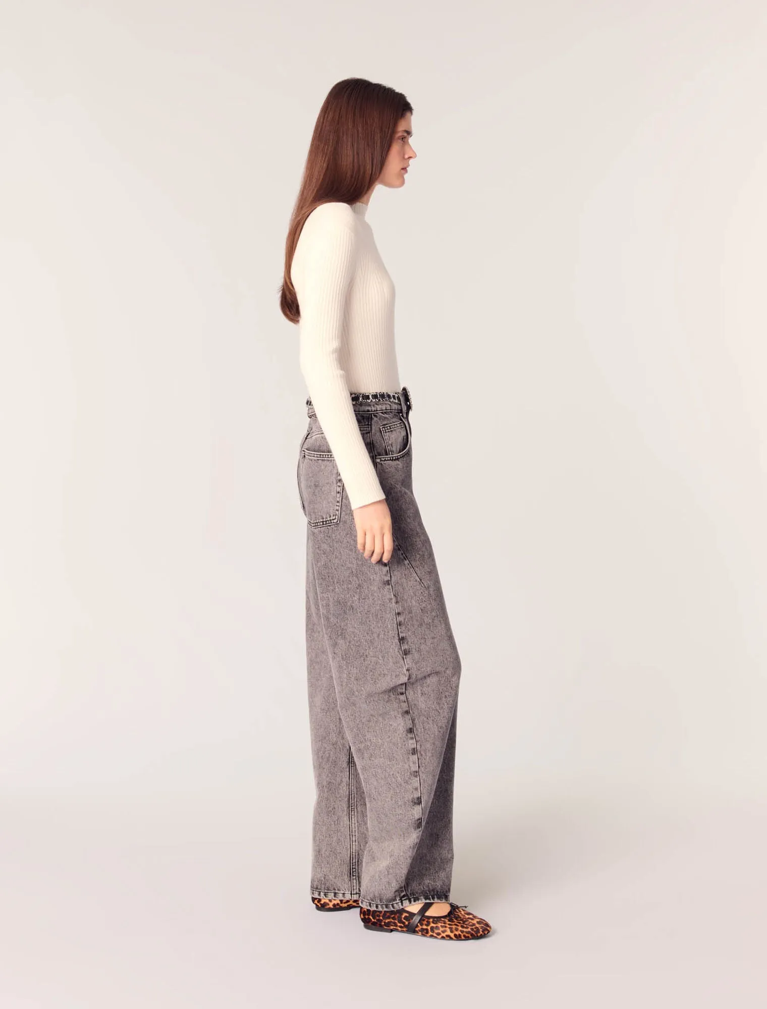 Rib knit jumper