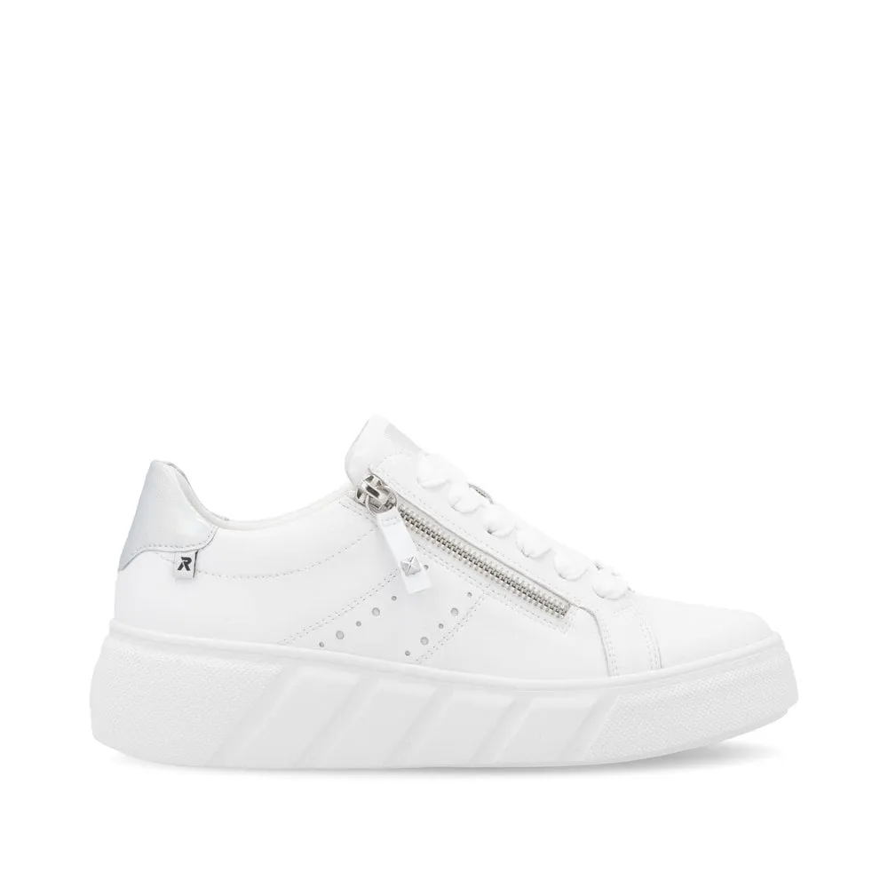 Rieker Womens Evolution Leather Trainers - White