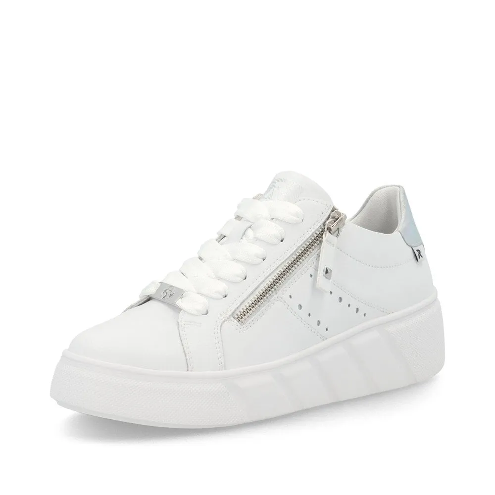 Rieker Womens Evolution Leather Trainers - White
