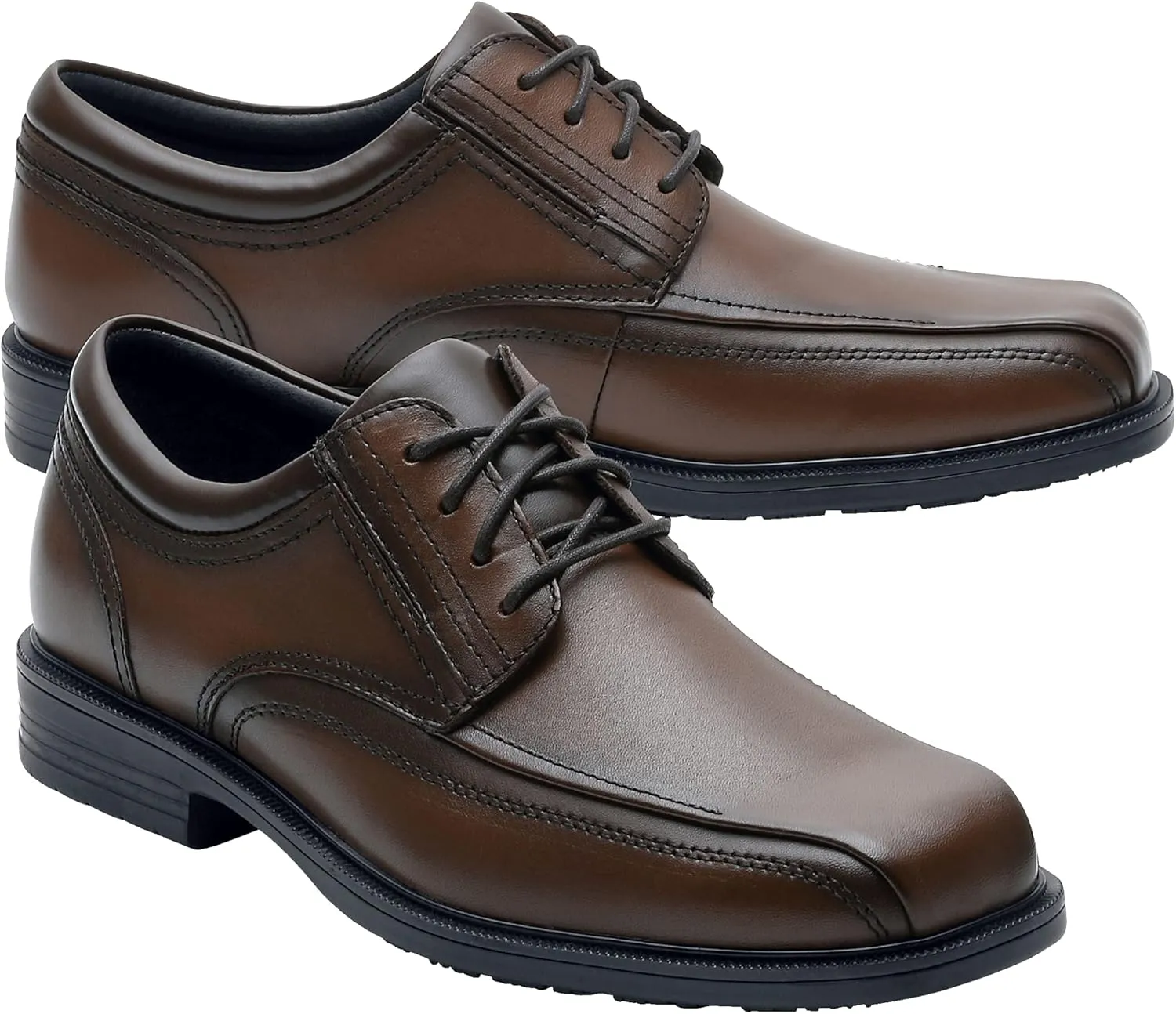 Shoes for Crews Dress Shoes for Men, Mens Oxfords, Zapatos De Vestir para Hombre, Slip Resistant, Safety, Brown or Black