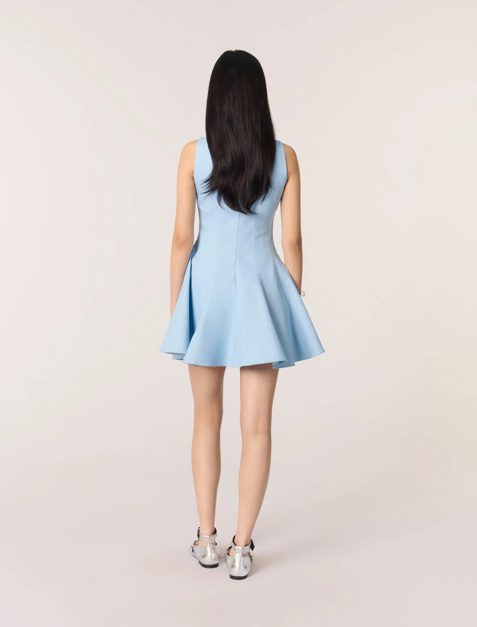Short flared cotton dress