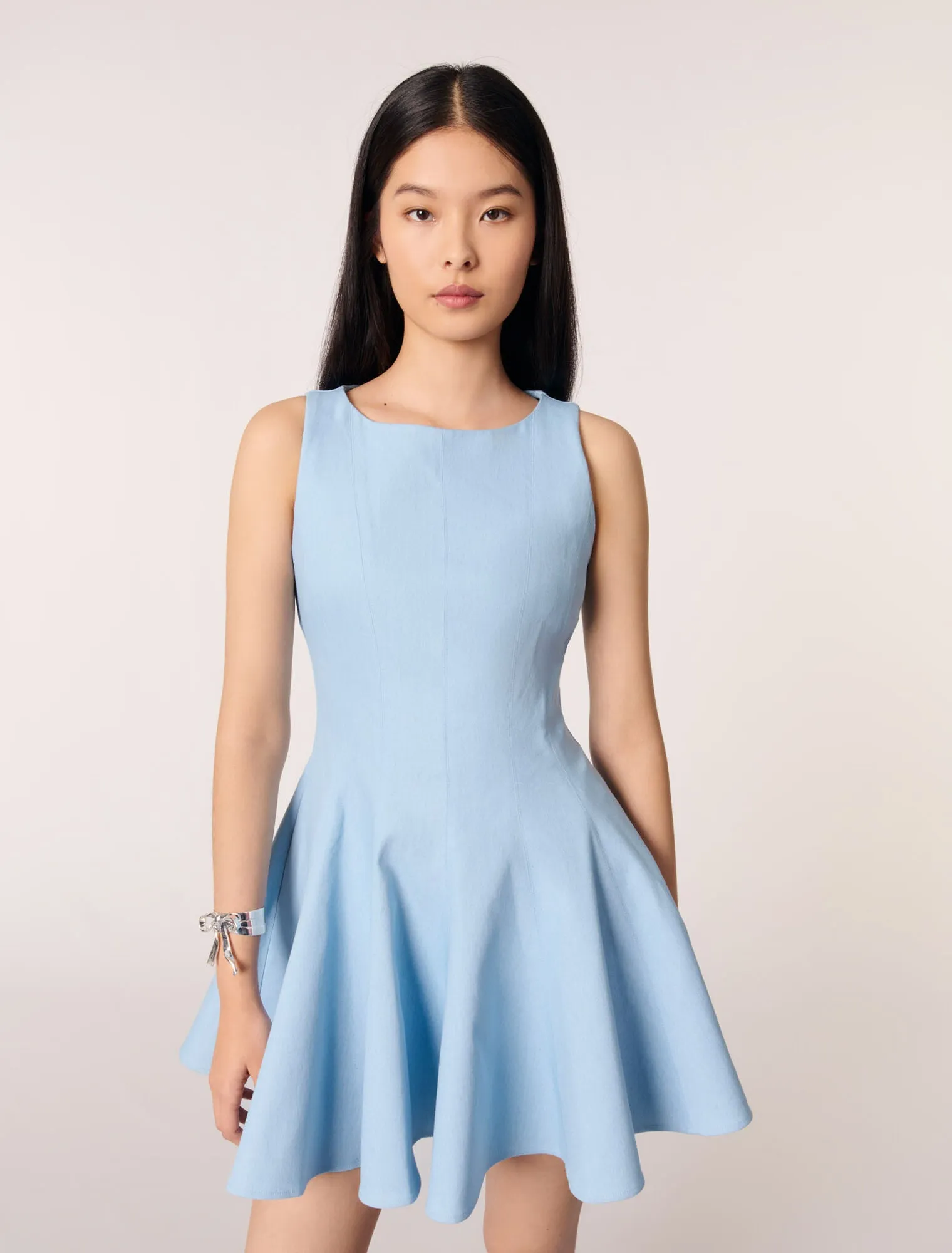 Short flared cotton dress