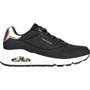 Skechers Womens Uno Shimmer Away Trainers - Black