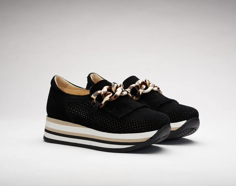 Softwaves Carly Platform Sneaker Black